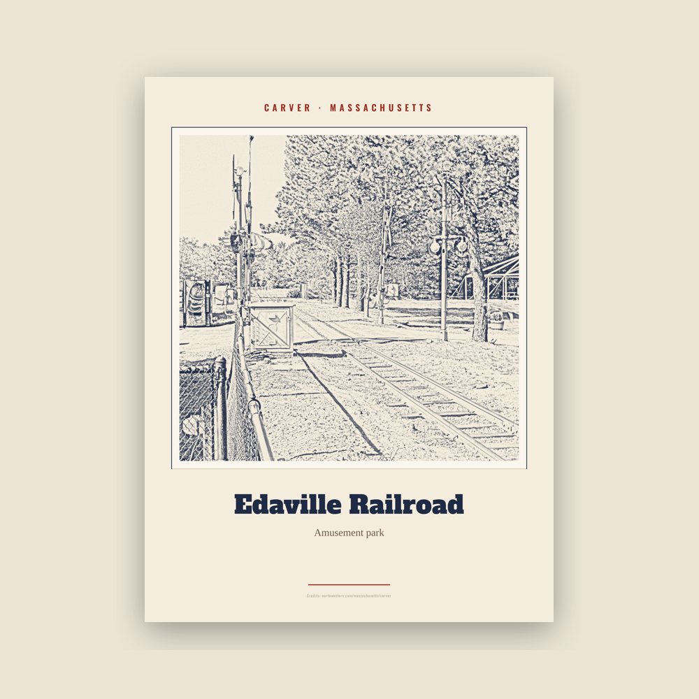 Carver Edaville Railroad Landmark Print
