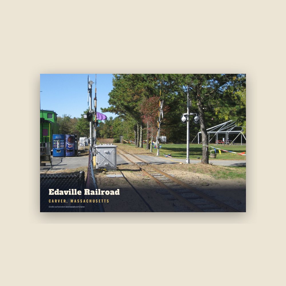 Carver Edaville Railroad Postcard