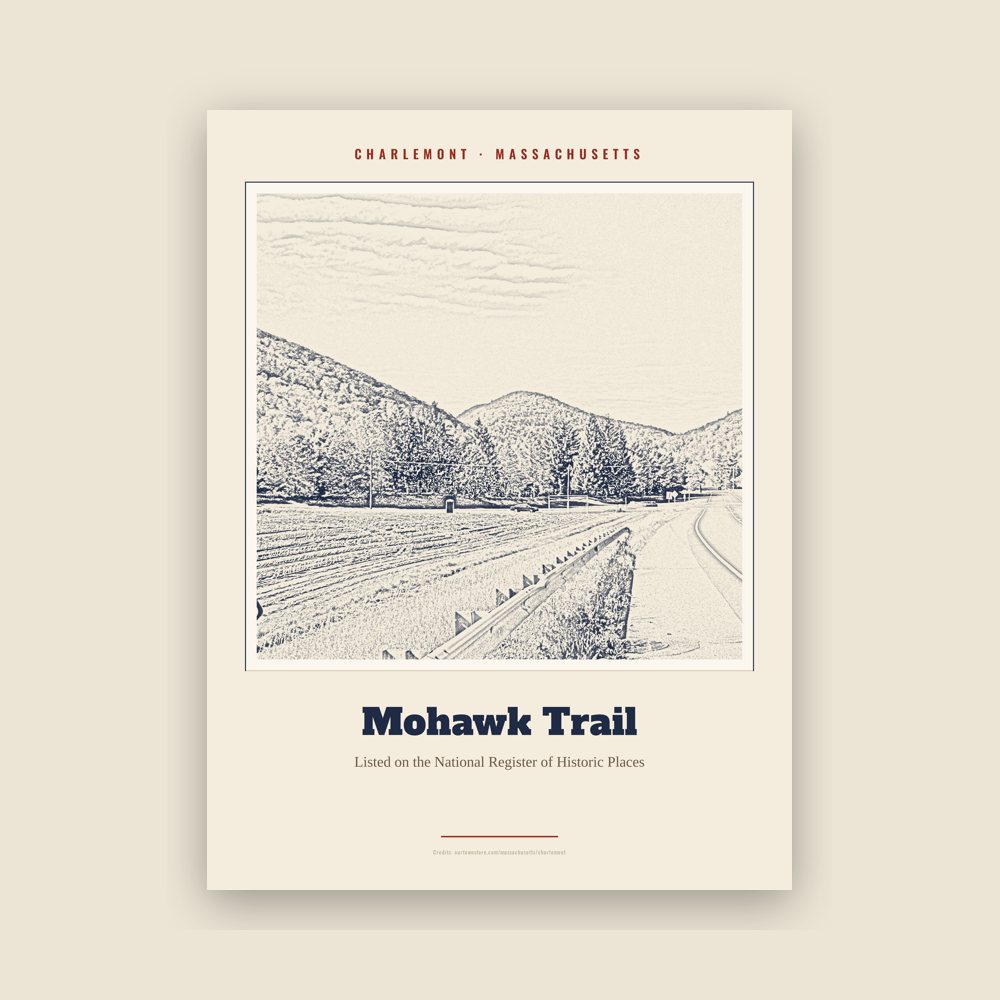Charlemont Mohawk Trail Landmark Print