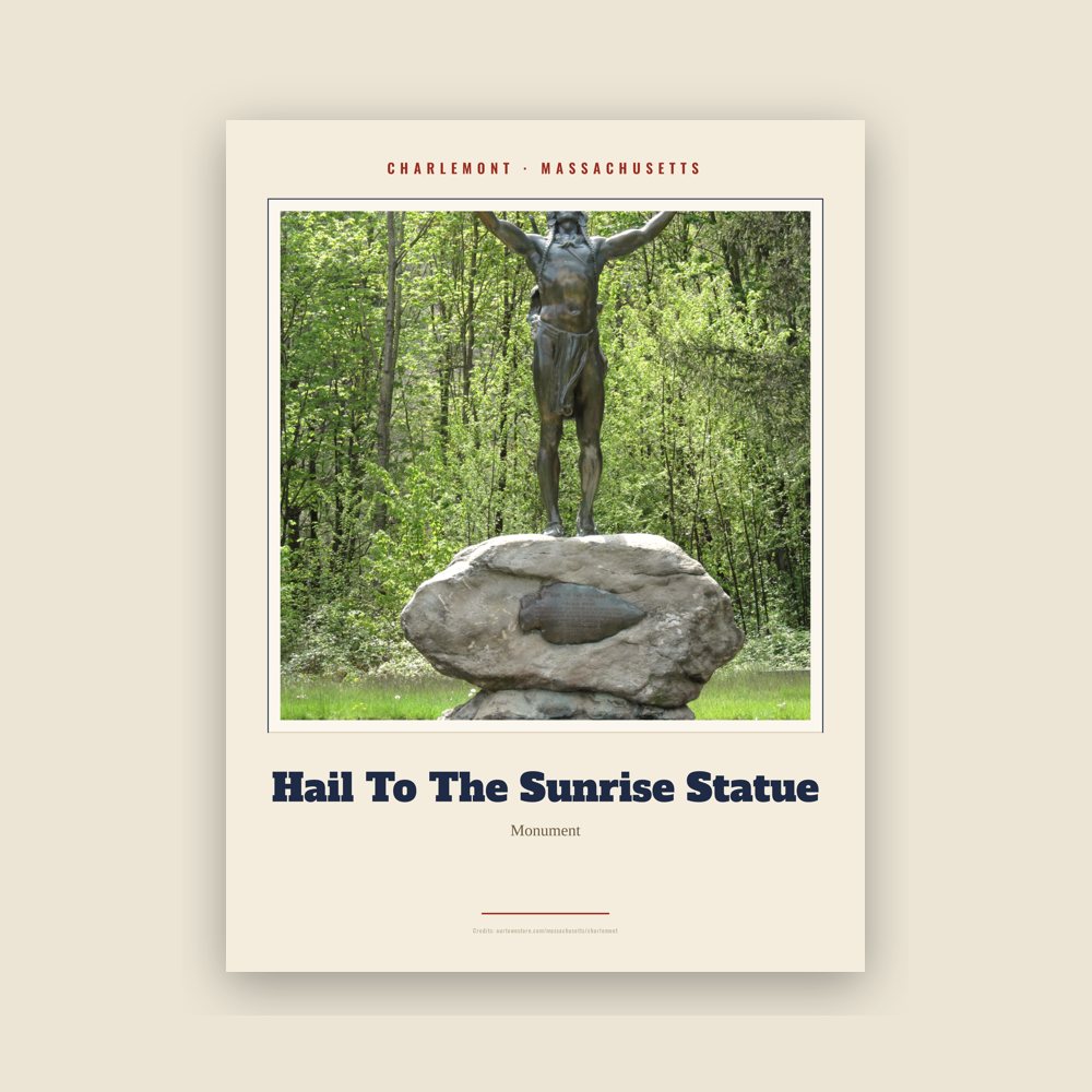 Charlemont Hail To The Sunrise Statue Landmark Print