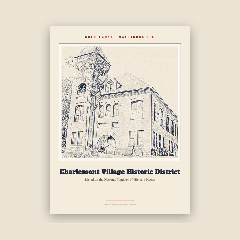 Charlemont Charlemont Village Historic District Landmark Print