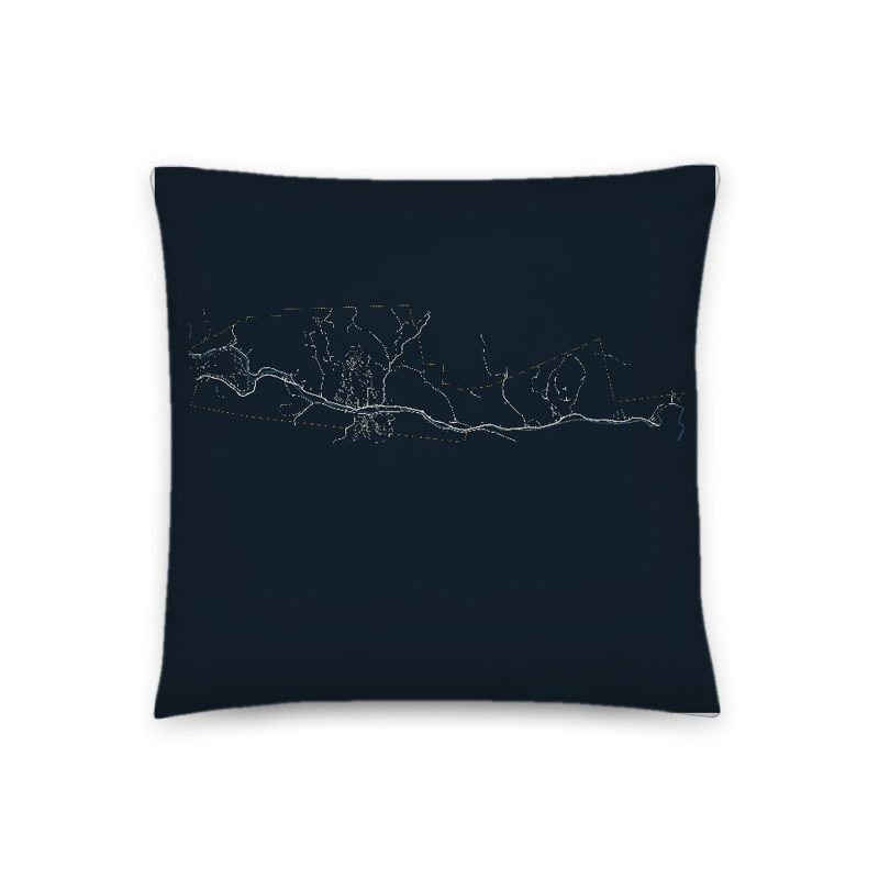Charlemont Map Throw Pillow