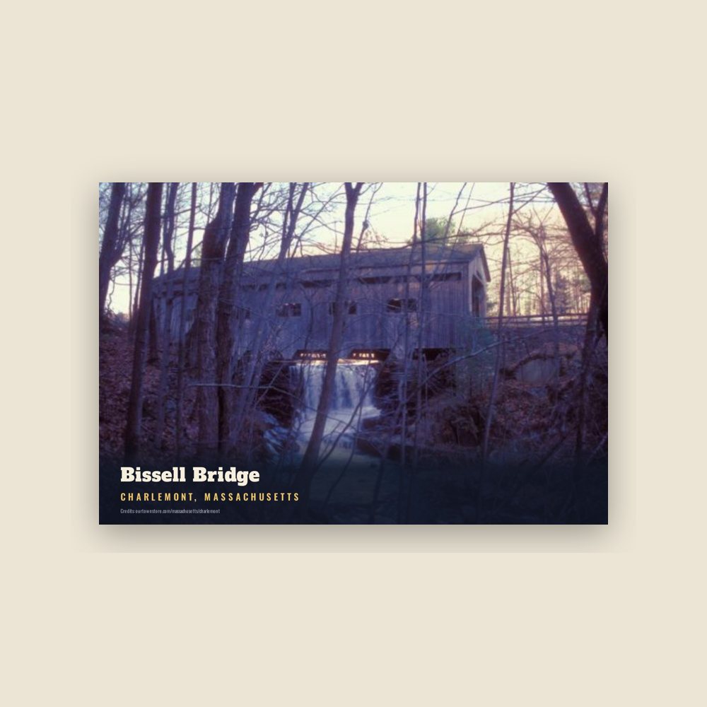 Charlemont Bissell Bridge Postcard