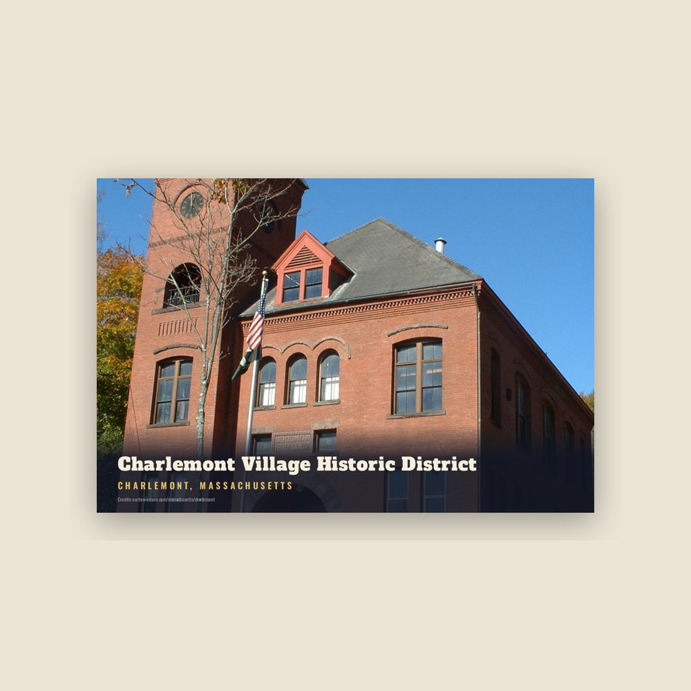 Charlemont Charlemont Village Historic District Postcard