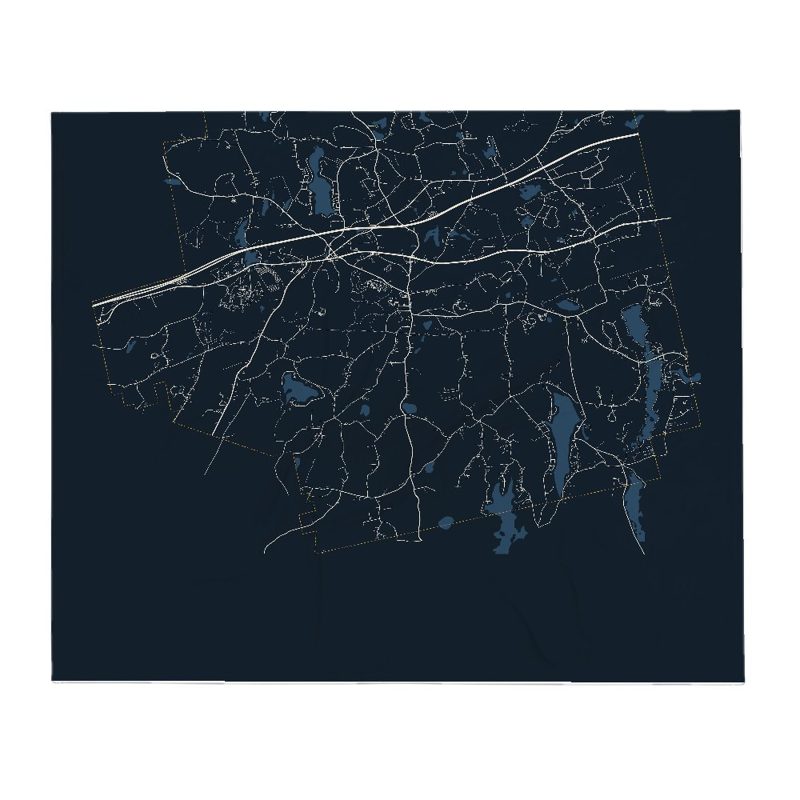 Charlton Street Map Throw Blanket