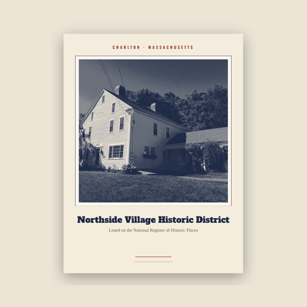 Charlton Northside Village Historic District Landmark Print