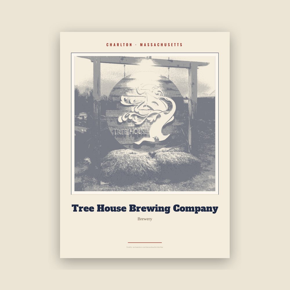 Charlton Tree House Brewing Company Landmark Print