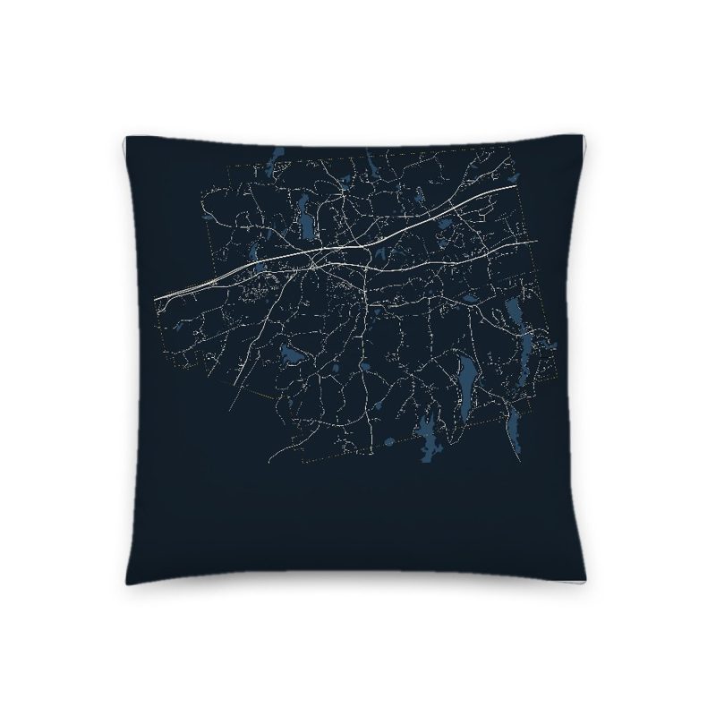 Charlton Map Throw Pillow