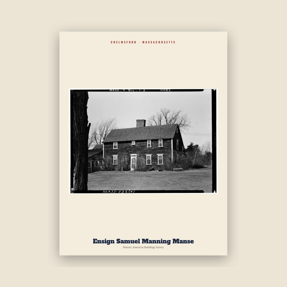 Chelmsford Ensign Samuel Manning Manse Archive Print