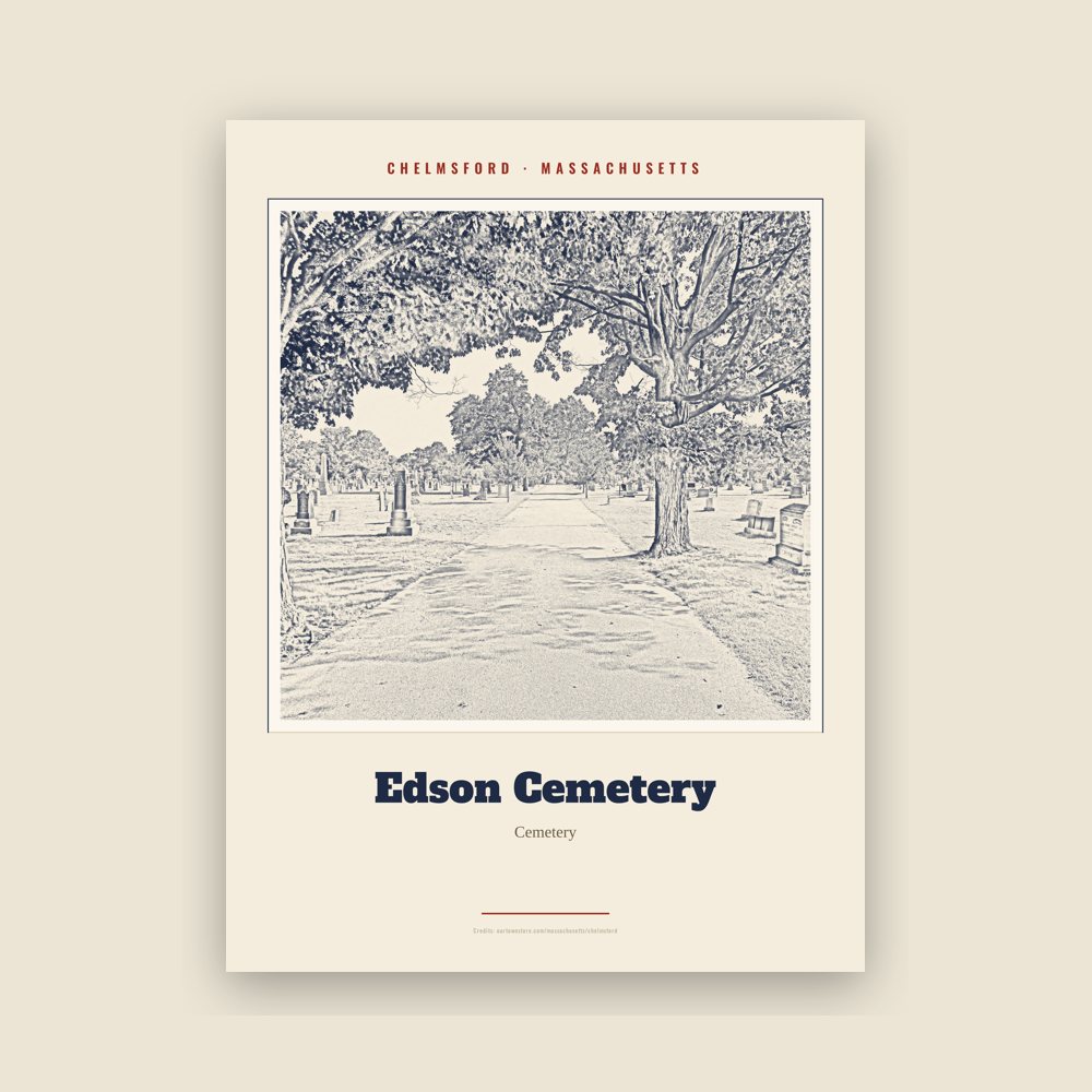 Chelmsford Edson Cemetery Landmark Print