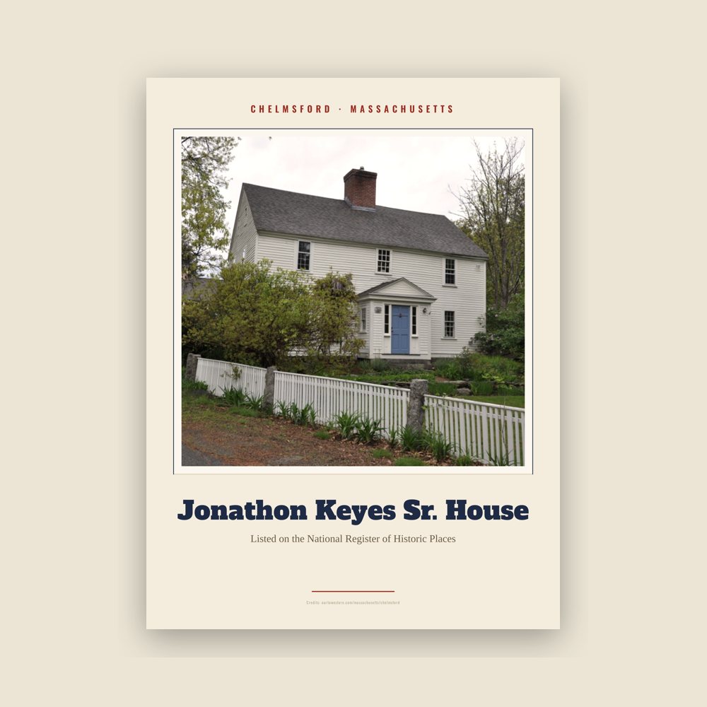 Chelmsford Jonathon Keyes Sr. House Landmark Print