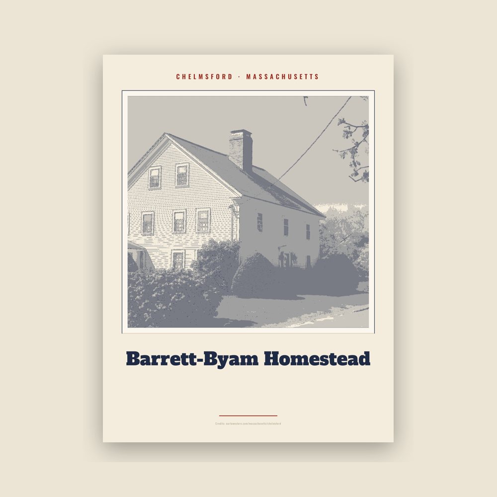 Chelmsford Barrett-Byam Homestead Landmark Print