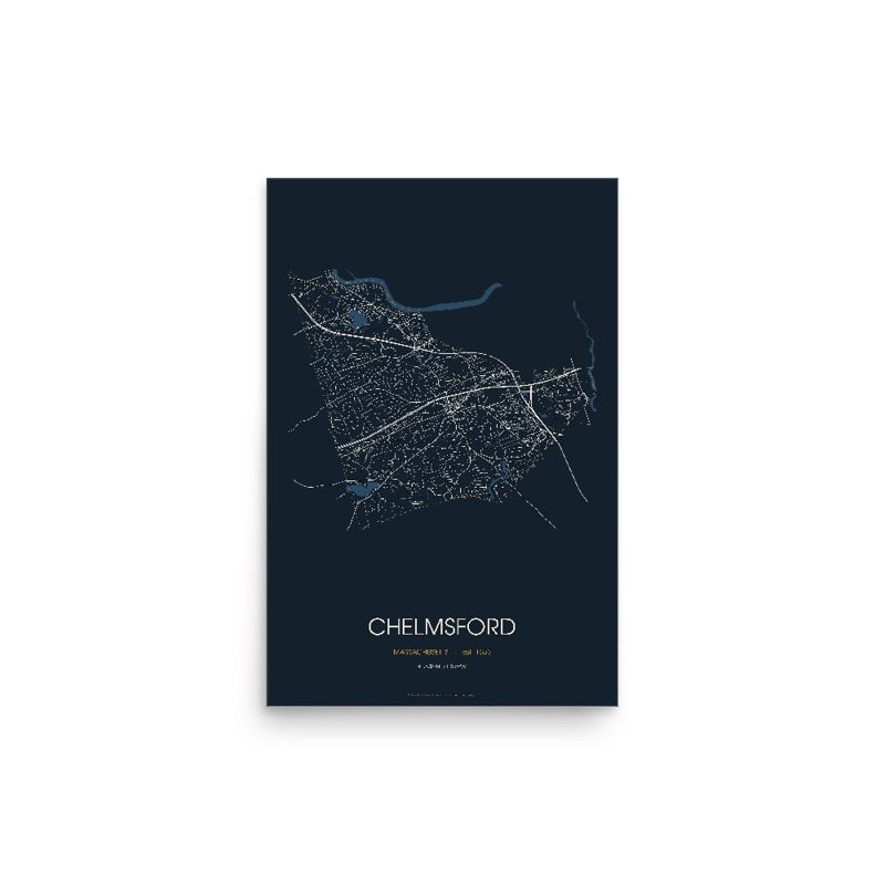 Chelmsford Street Map Poster · Midnight