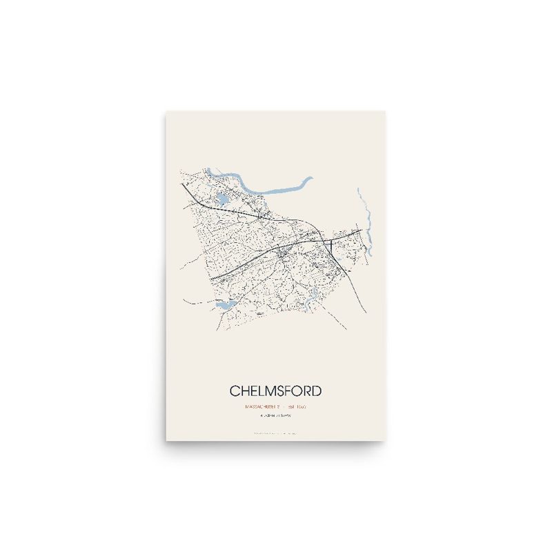 Chelmsford Street Map Poster · Linen