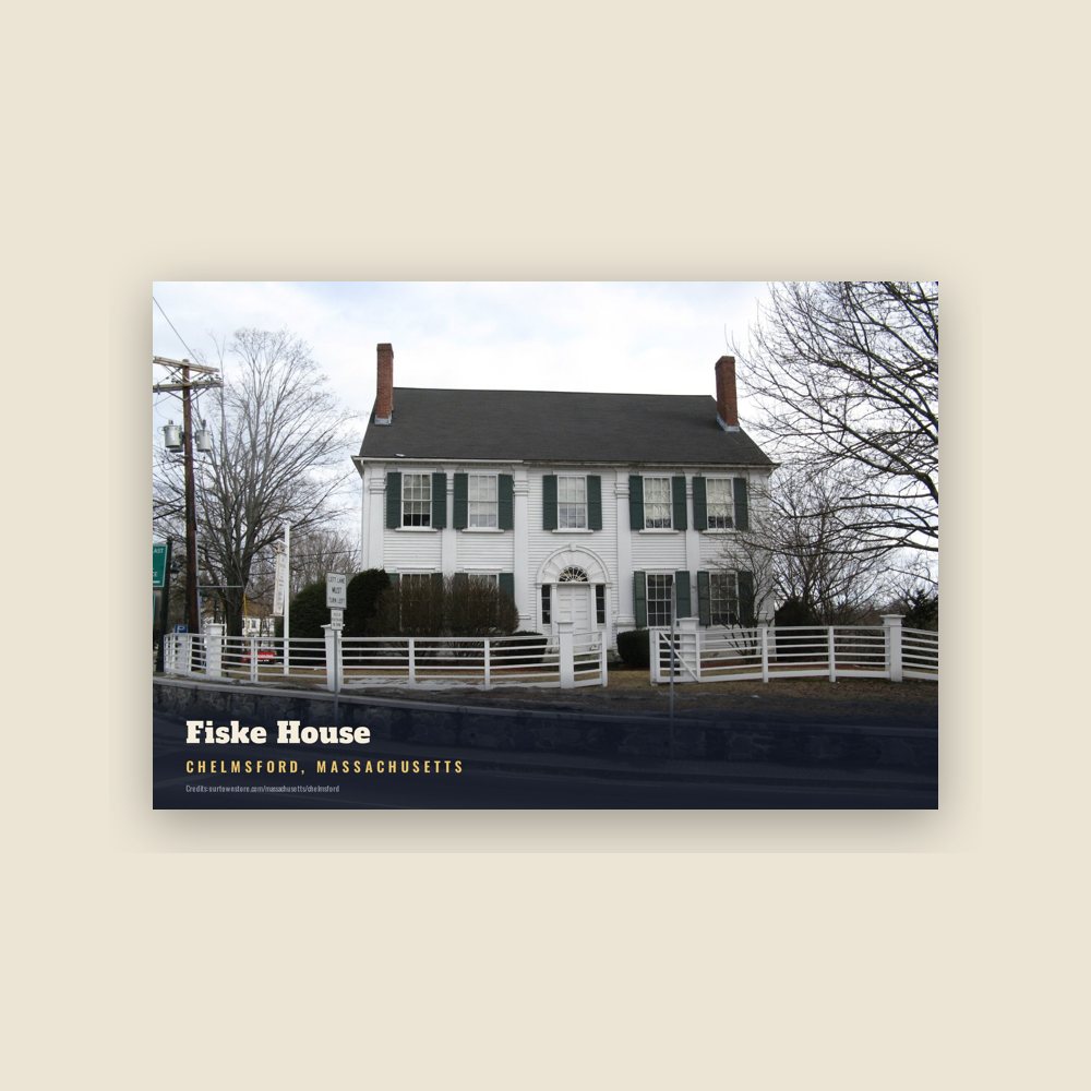 Chelmsford Fiske House Postcard