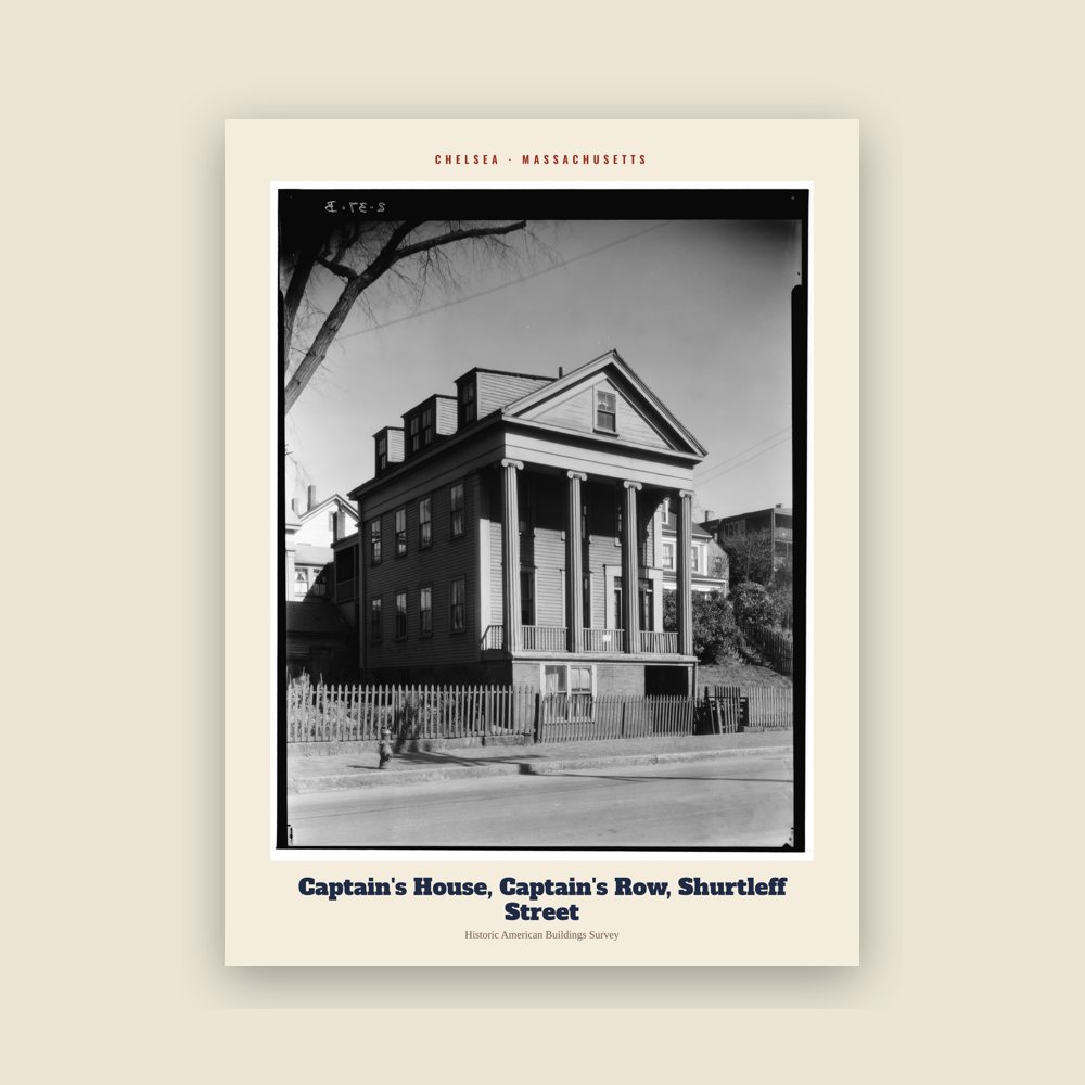 Chelsea Captain's House, Captain's Row, Shurtleff Street Archive Print