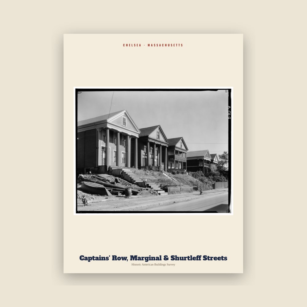 Chelsea Captains' Row, Marginal & Shurtleff Streets Archive Print
