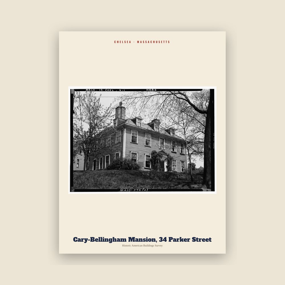 Chelsea Cary-Bellingham Mansion, 34 Parker Street Archive Print