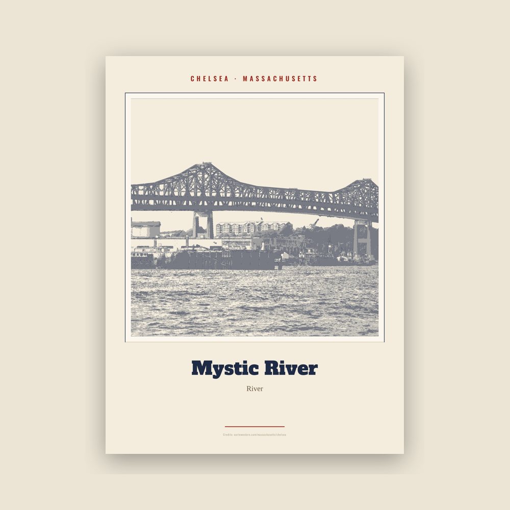 Chelsea Mystic River Landmark Print