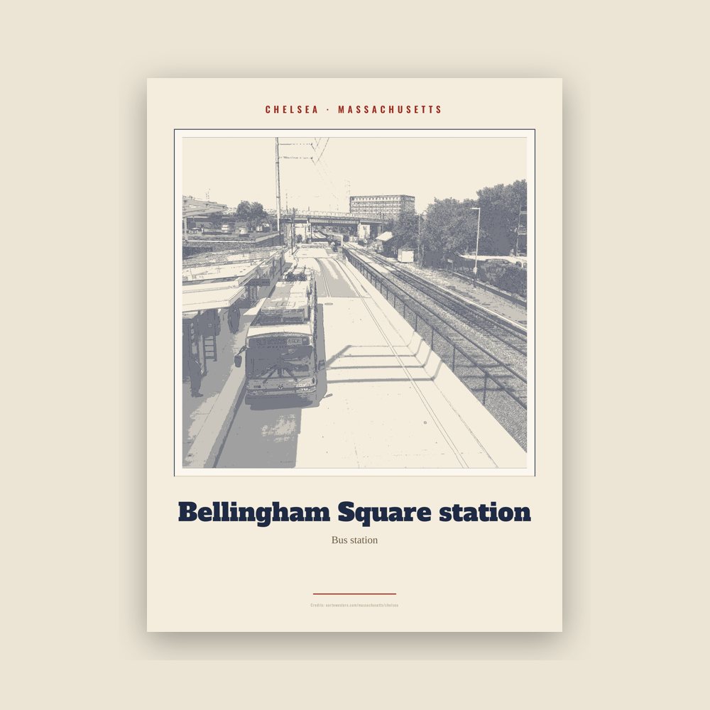 Chelsea Bellingham Square station Landmark Print