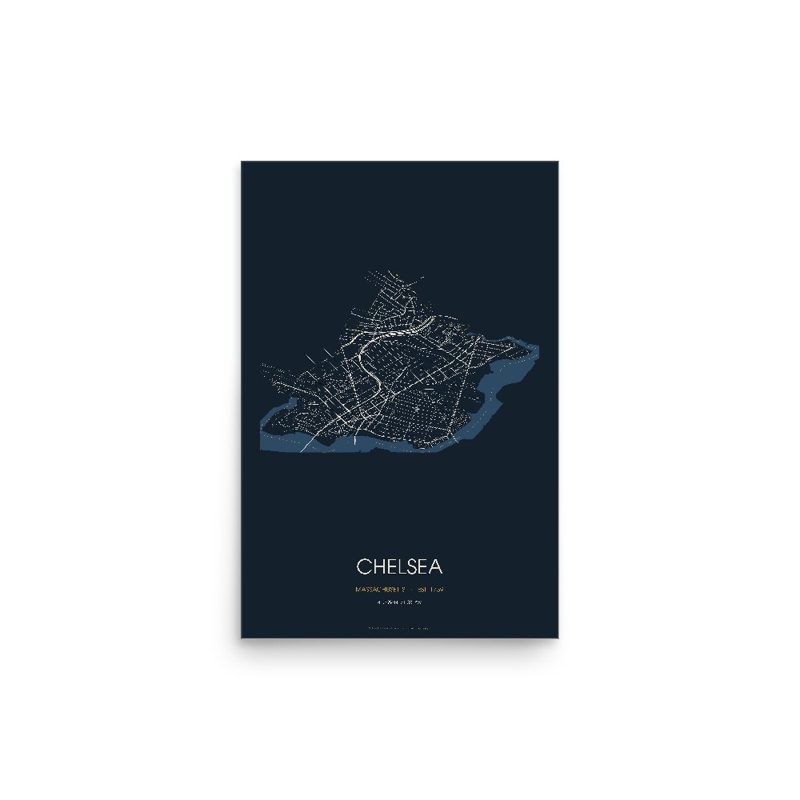 Chelsea Street Map Poster · Midnight