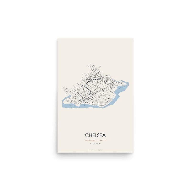 Chelsea Street Map Poster · Linen