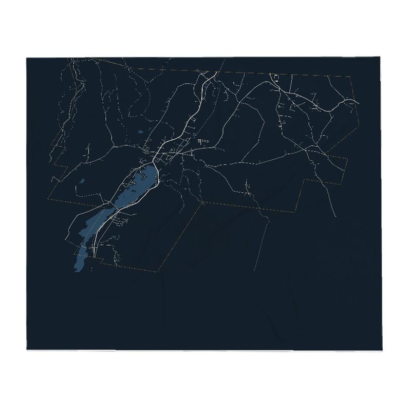 Cheshire Street Map Throw Blanket