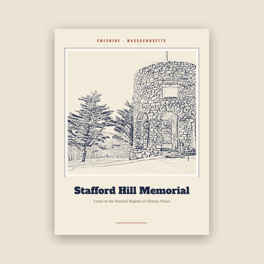 Cheshire Stafford Hill Memorial Landmark Print