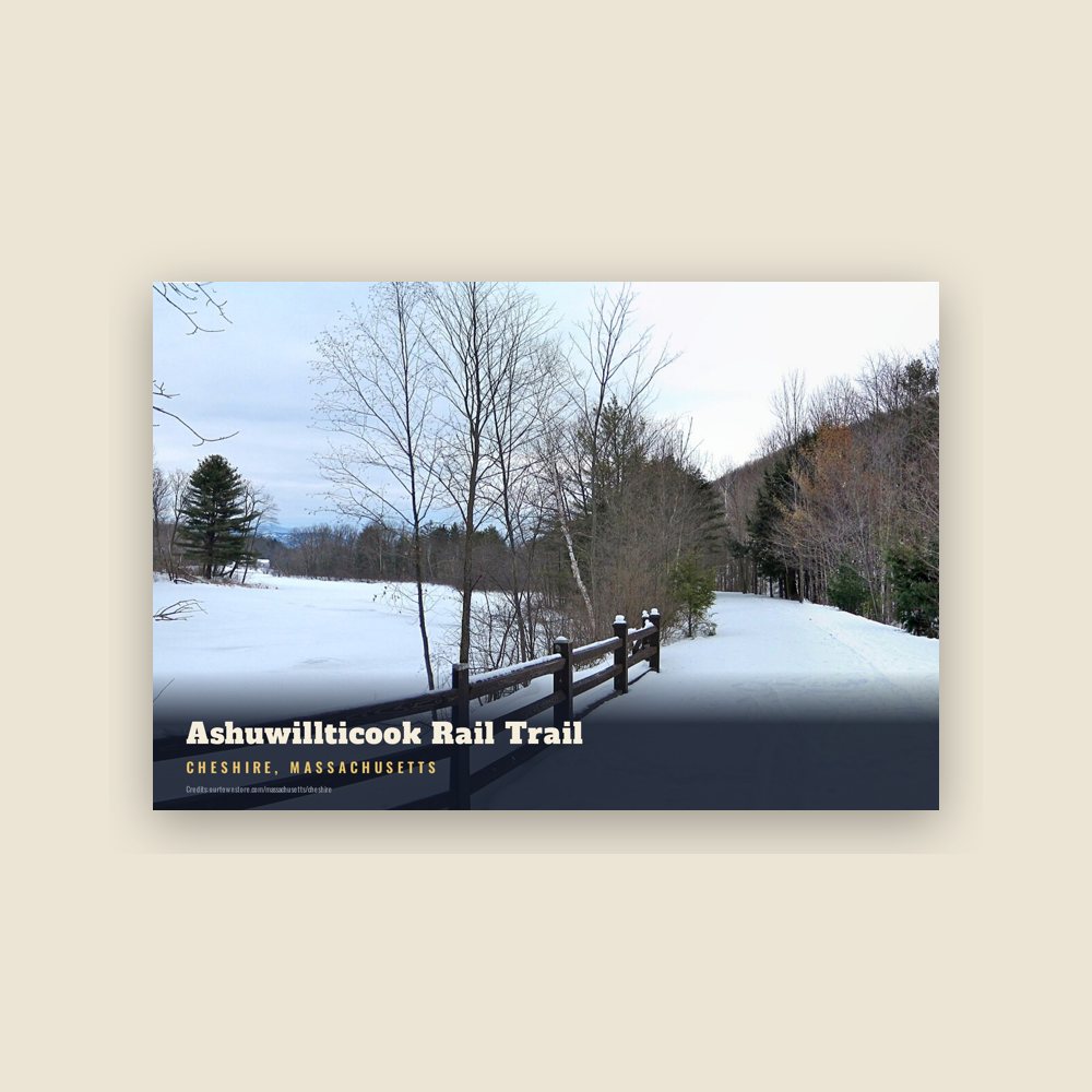 Cheshire Ashuwillticook Rail Trail Postcard