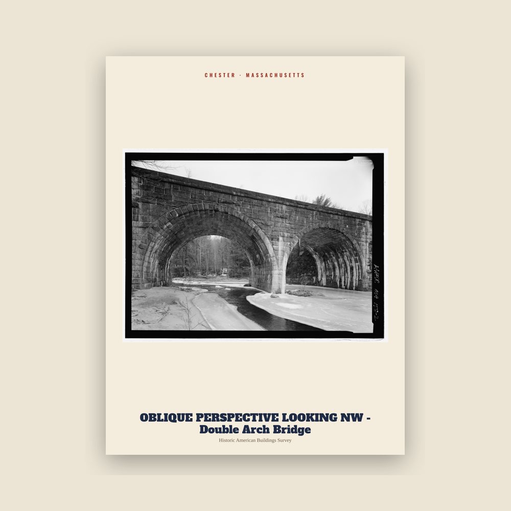 Chester OBLIQUE PERSPECTIVE LOOKING NW - Double Arch Bridge Archive Print