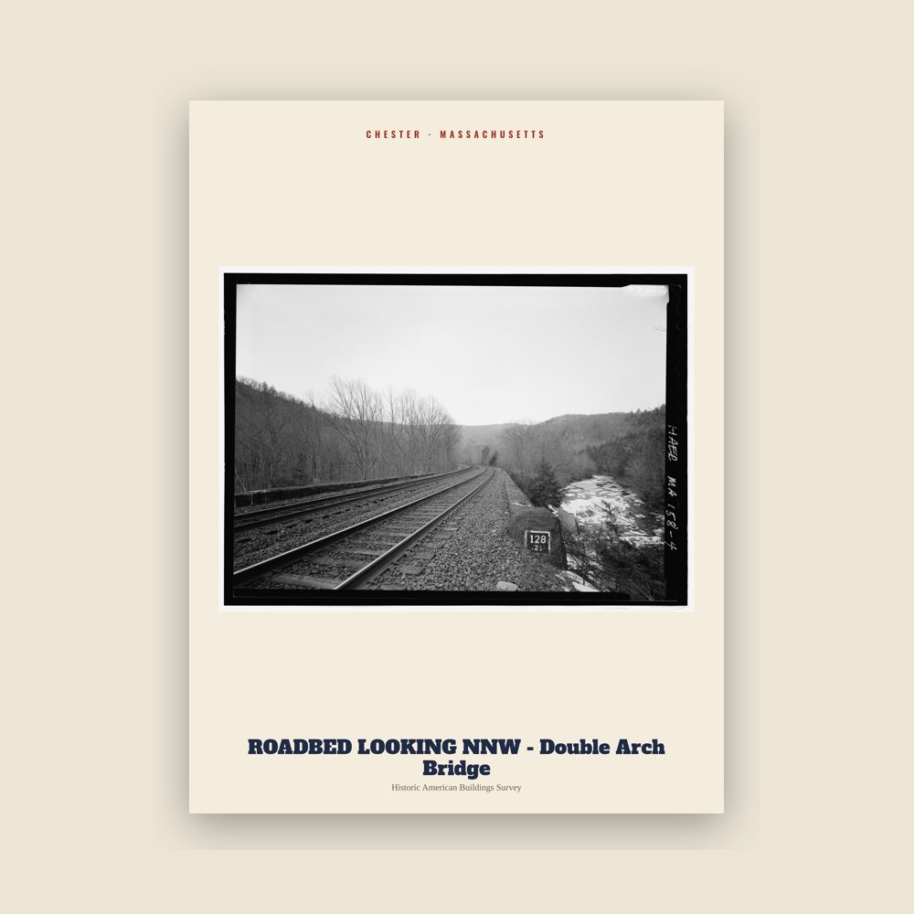 Chester ROADBED LOOKING NNW - Double Arch Bridge Archive Print