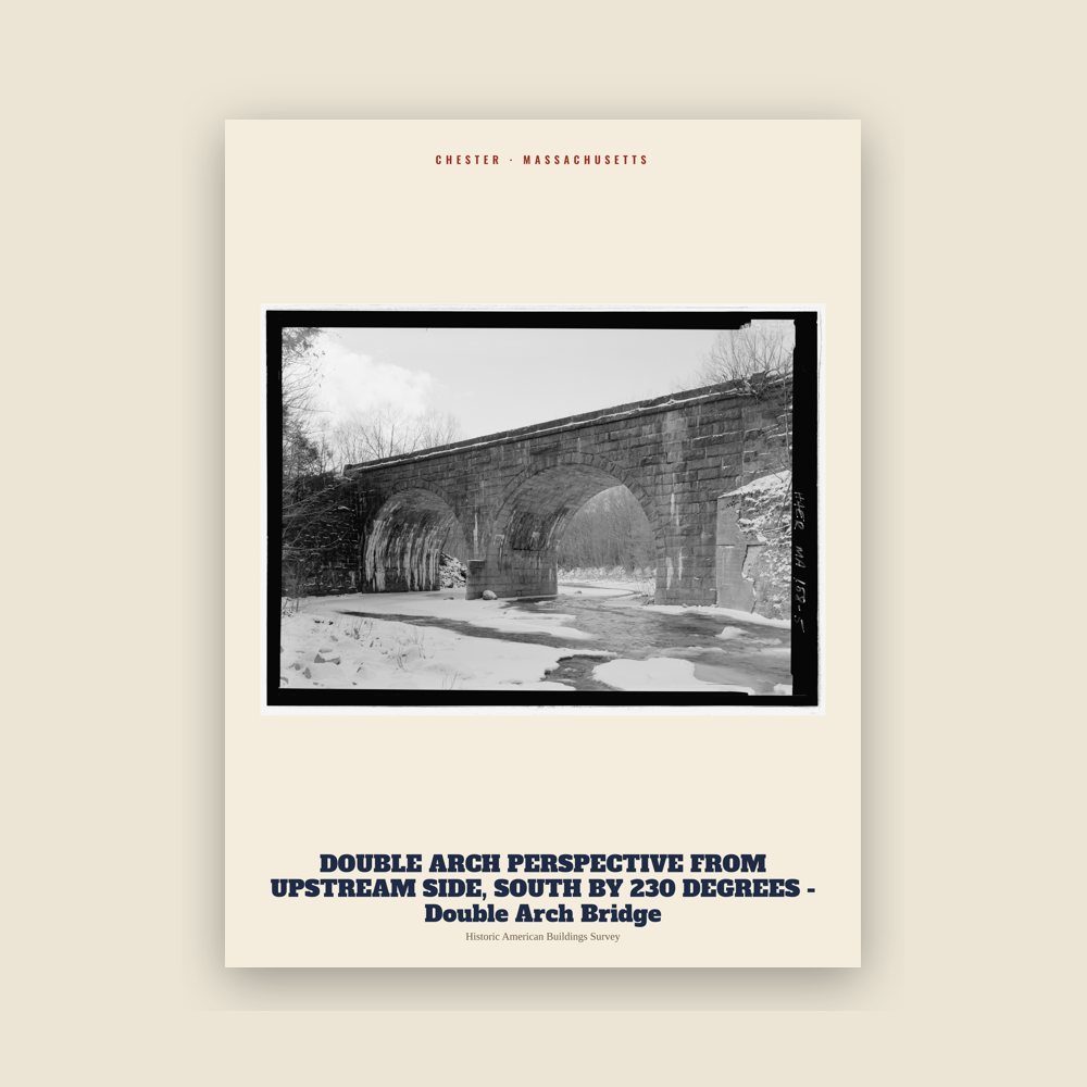 Chester DOUBLE ARCH PERSPECTIVE FROM UPSTREAM SIDE, SOUTH BY 230 DEGREES - Double Arch Bridge Archive Print