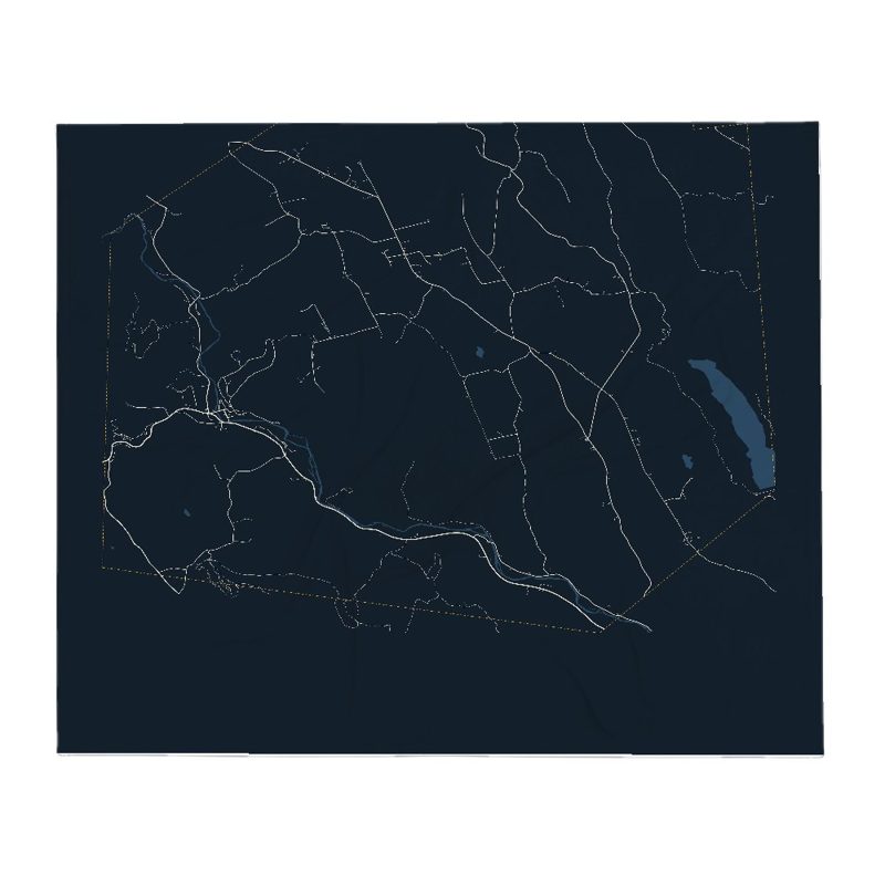 Chester Street Map Throw Blanket