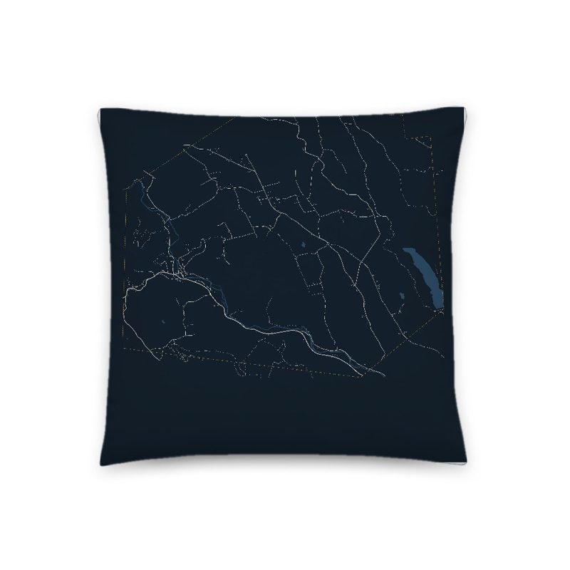 Chester Map Throw Pillow