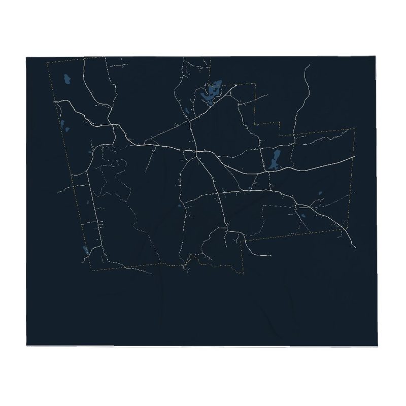 Chesterfield Street Map Throw Blanket