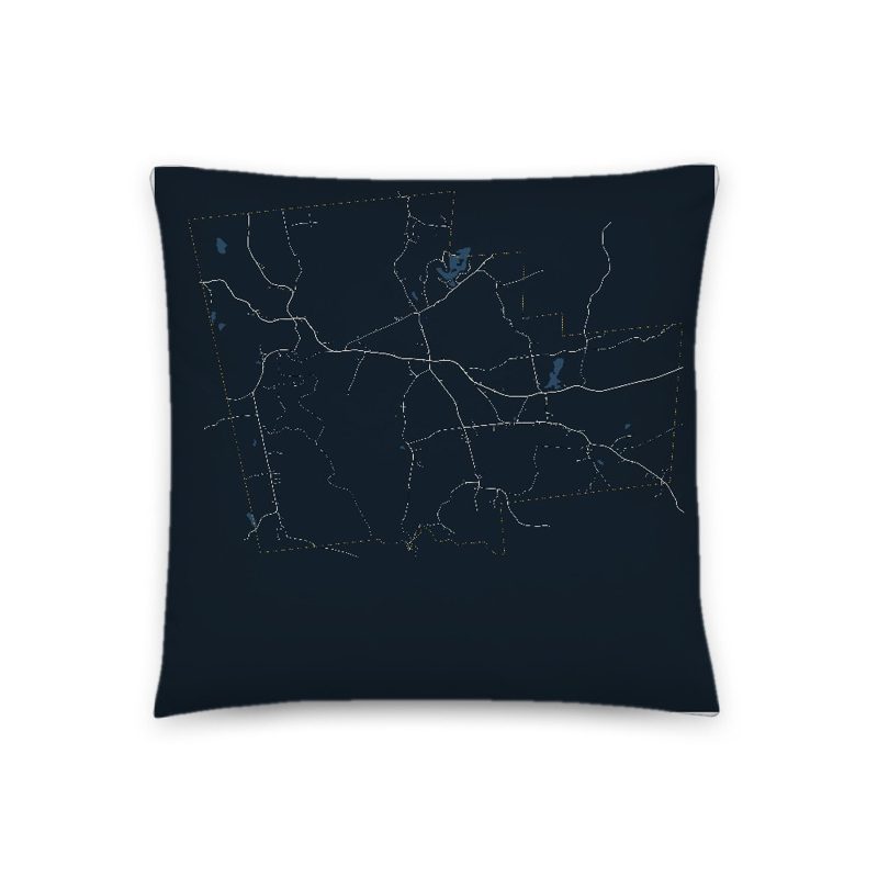 Chesterfield Map Throw Pillow