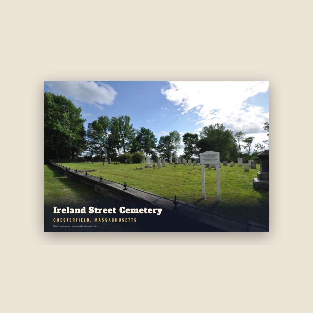 Chesterfield Ireland Street Cemetery Postcard