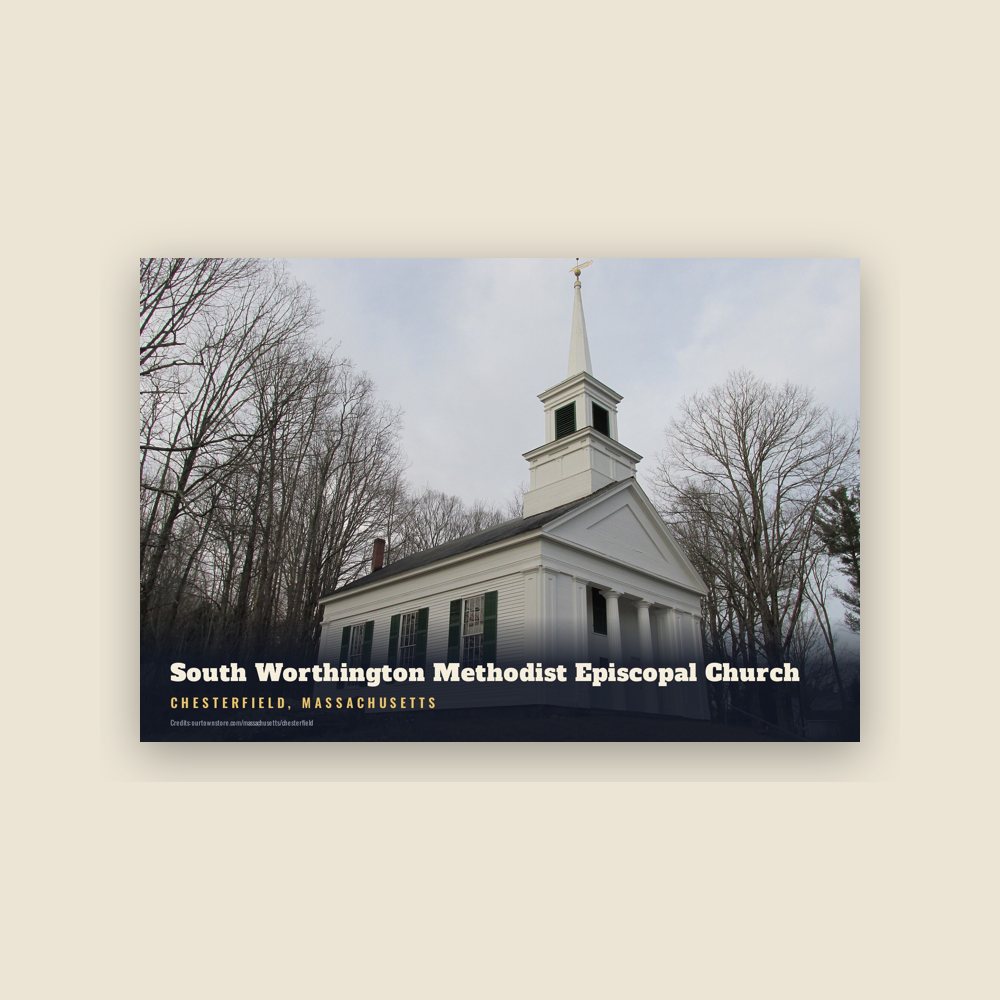 Chesterfield South Worthington Methodist Episcopal Church Postcard