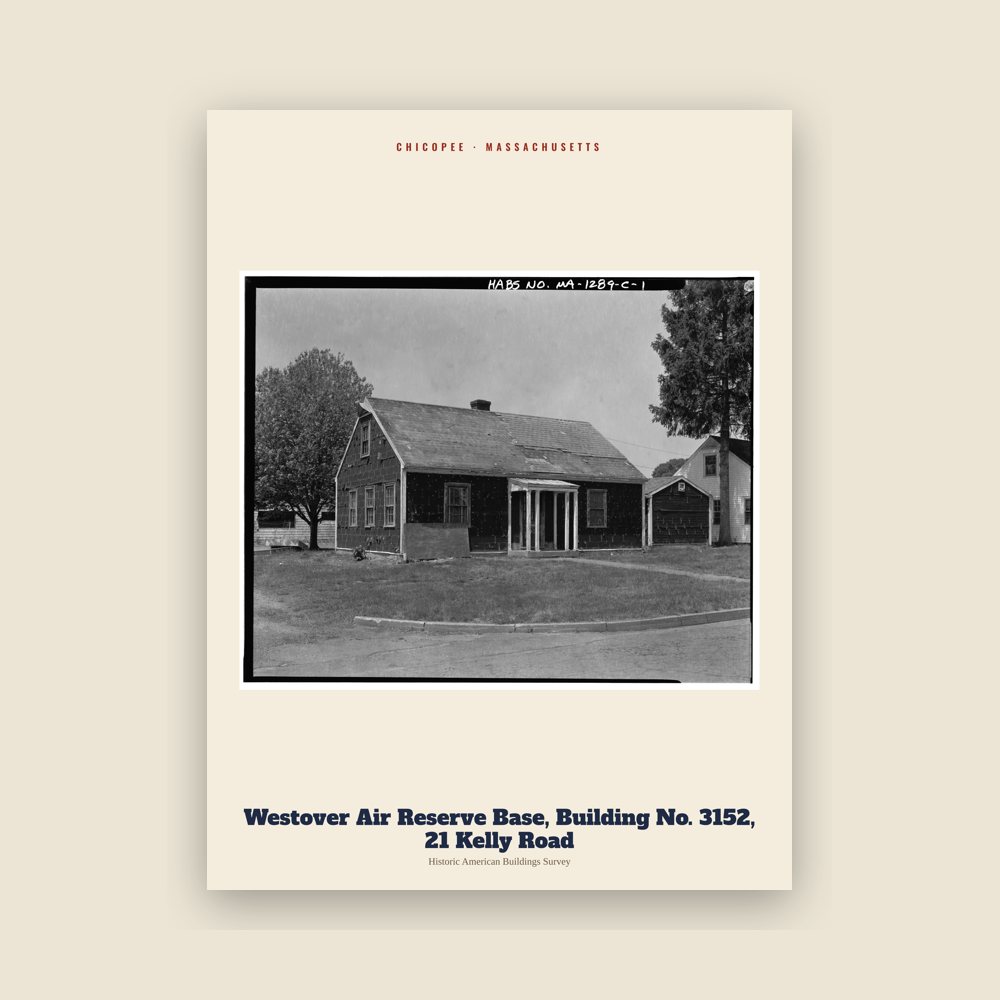 Chicopee Westover Air Reserve Base, Building No. 3152, 21 Kelly Road Archive Print
