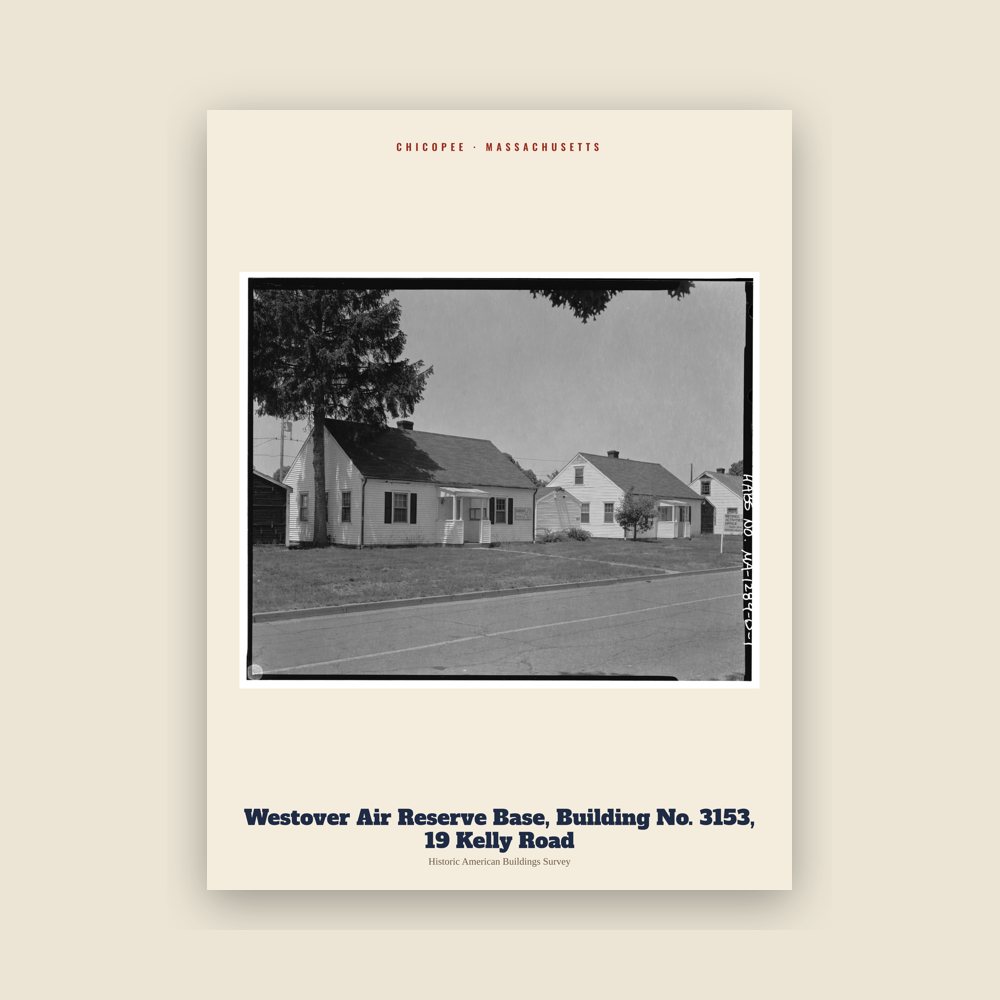 Chicopee Westover Air Reserve Base, Building No. 3153, 19 Kelly Road Archive Print