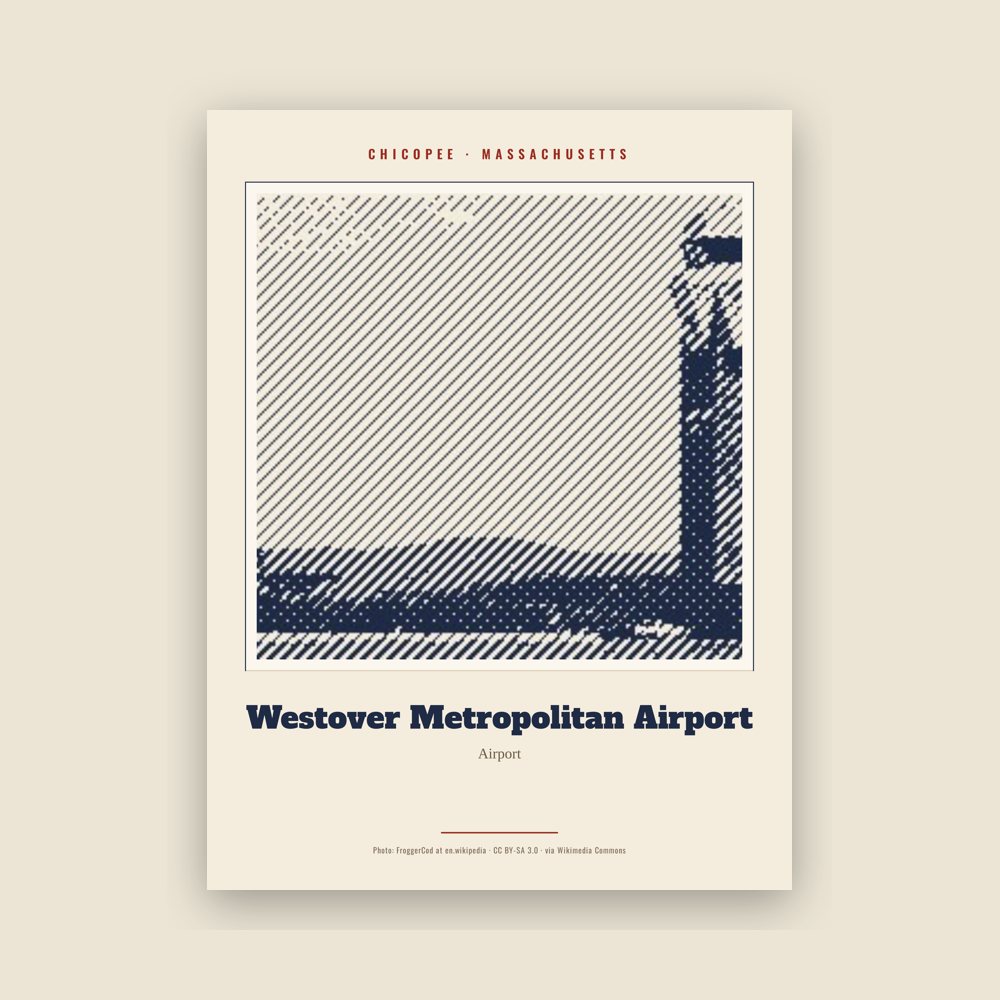 Chicopee Westover Metropolitan Airport Landmark Print
