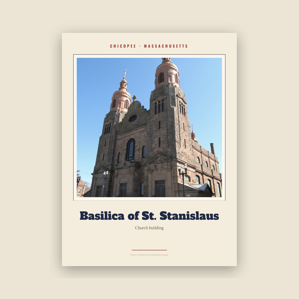 Chicopee Basilica of St. Stanislaus Landmark Print
