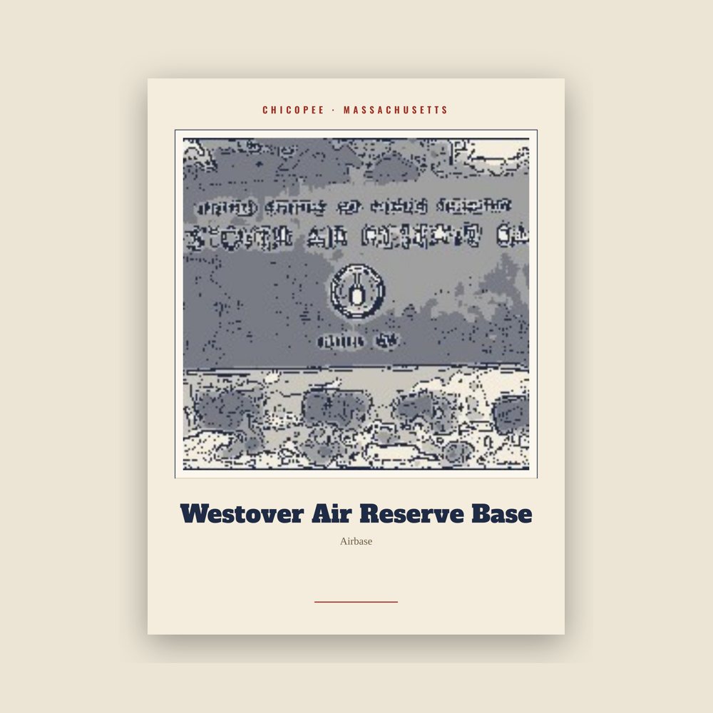 Chicopee Westover Air Reserve Base Landmark Print