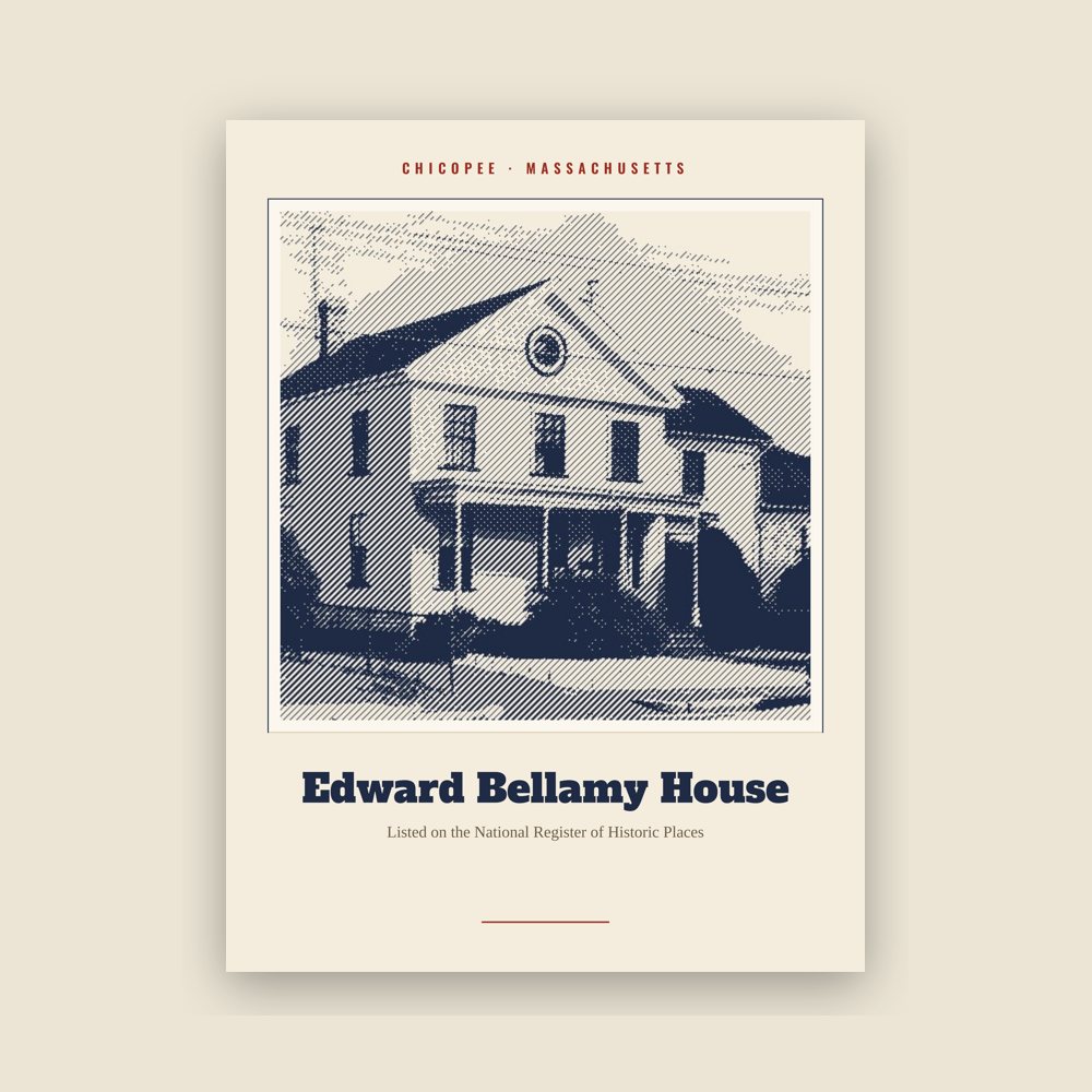 Chicopee Edward Bellamy House Landmark Print