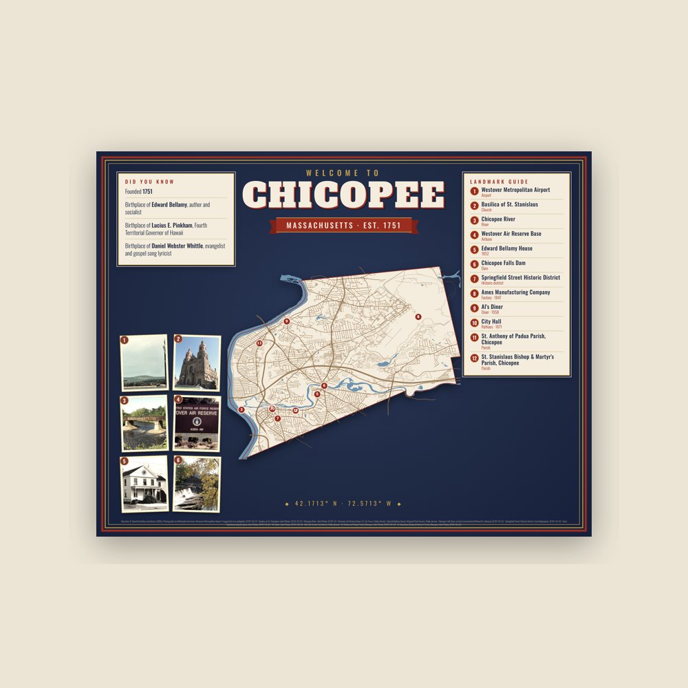 Chicopee Map Placemat