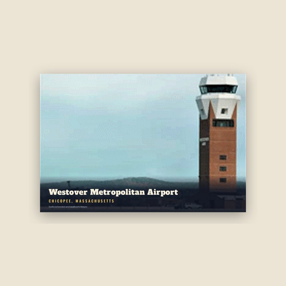 Chicopee Westover Metropolitan Airport Postcard