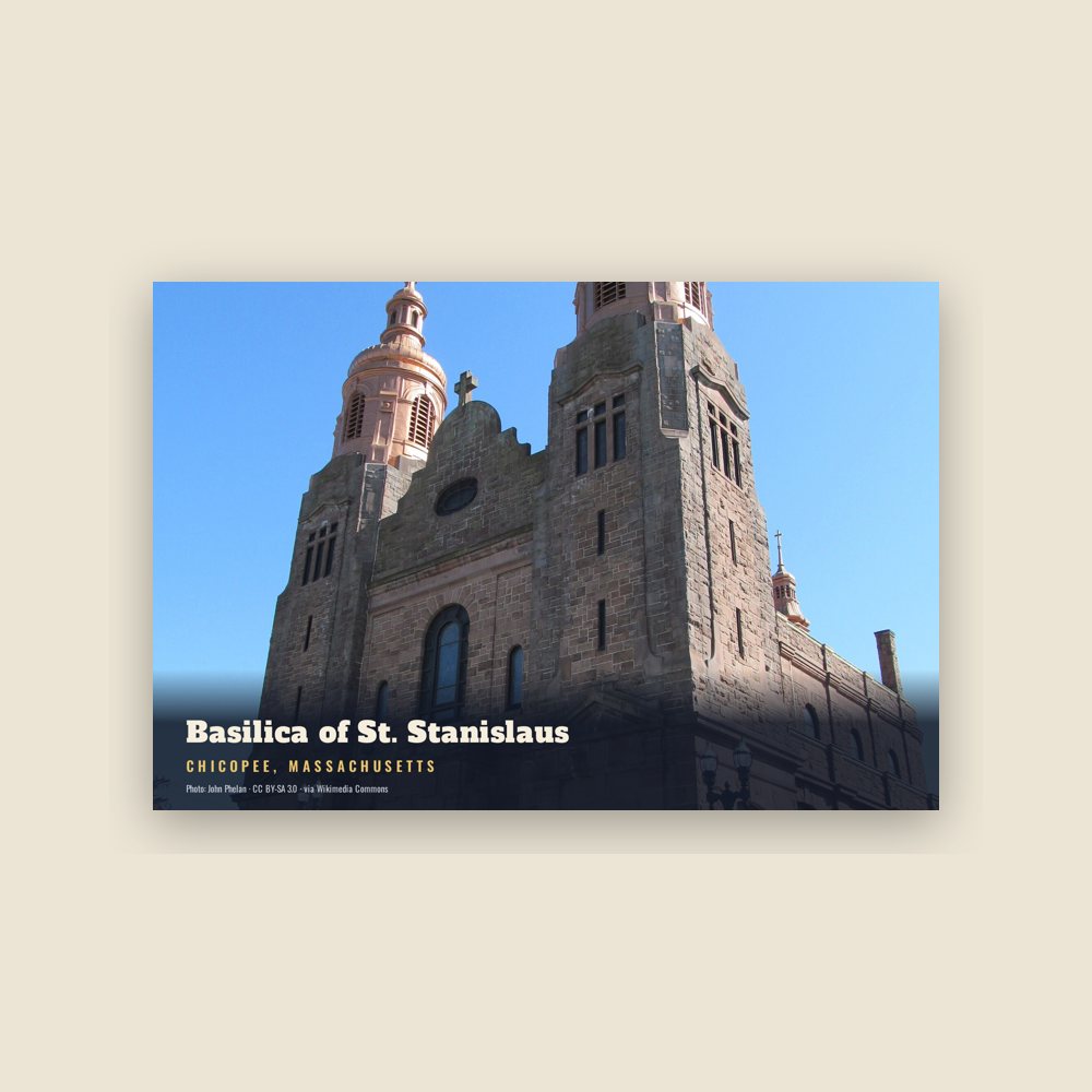 Chicopee Basilica of St. Stanislaus Postcard