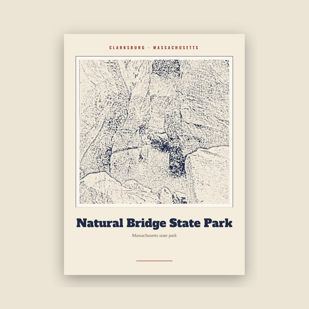 Clarksburg Natural Bridge State Park Landmark Print