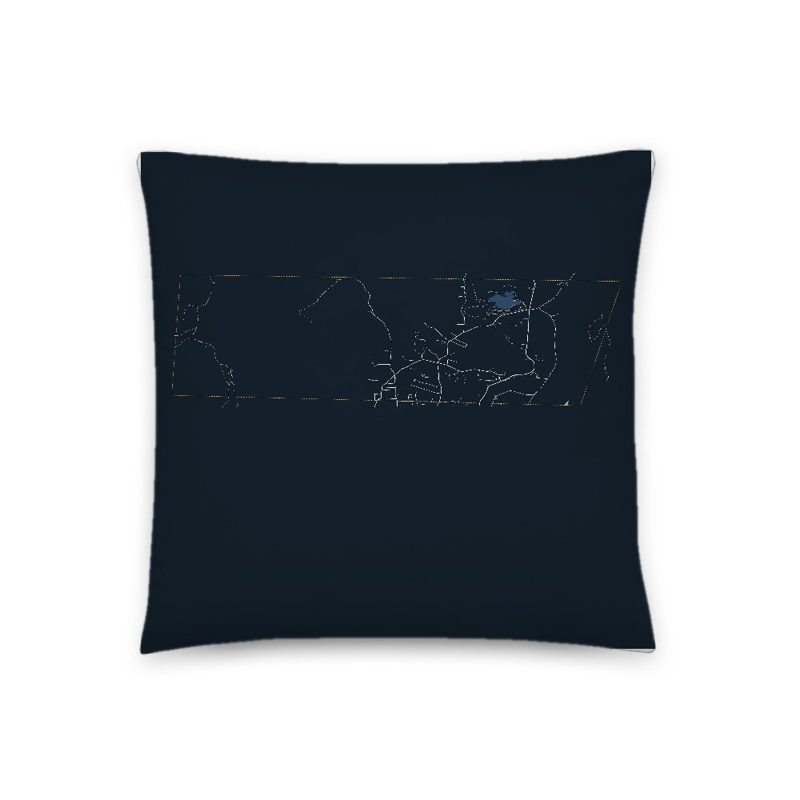 Clarksburg Map Throw Pillow