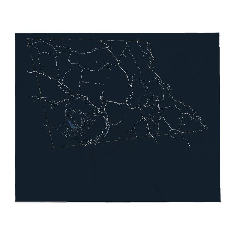 Colrain Street Map Throw Blanket